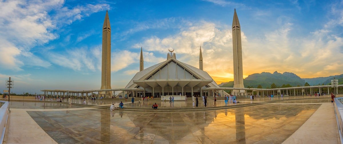 A special grand ceremony is underway in Islamabad to mark Pakistan's Independence Day and Marka-i-Haq with senior civil and military leadership present on the occasion - Faisal Masjid Islamabad